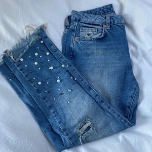 Free People Jeans with Pearl Details!